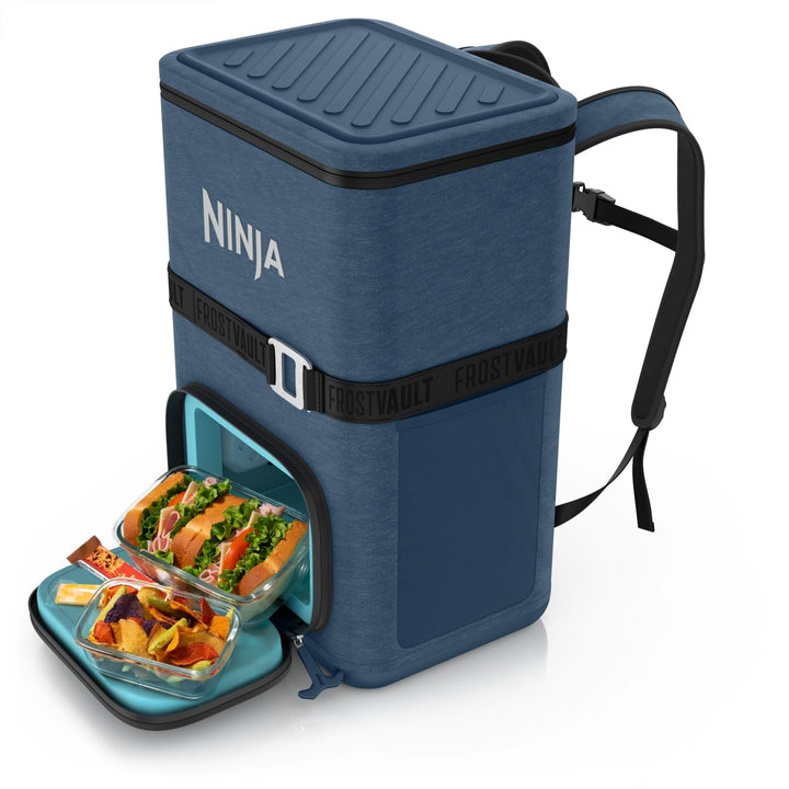 Ninja FrostVault Go Outdoor Flexibler 23-Liter-Kühlrucksack für 36 Dosen mit kalter Trockenzone, 2 K