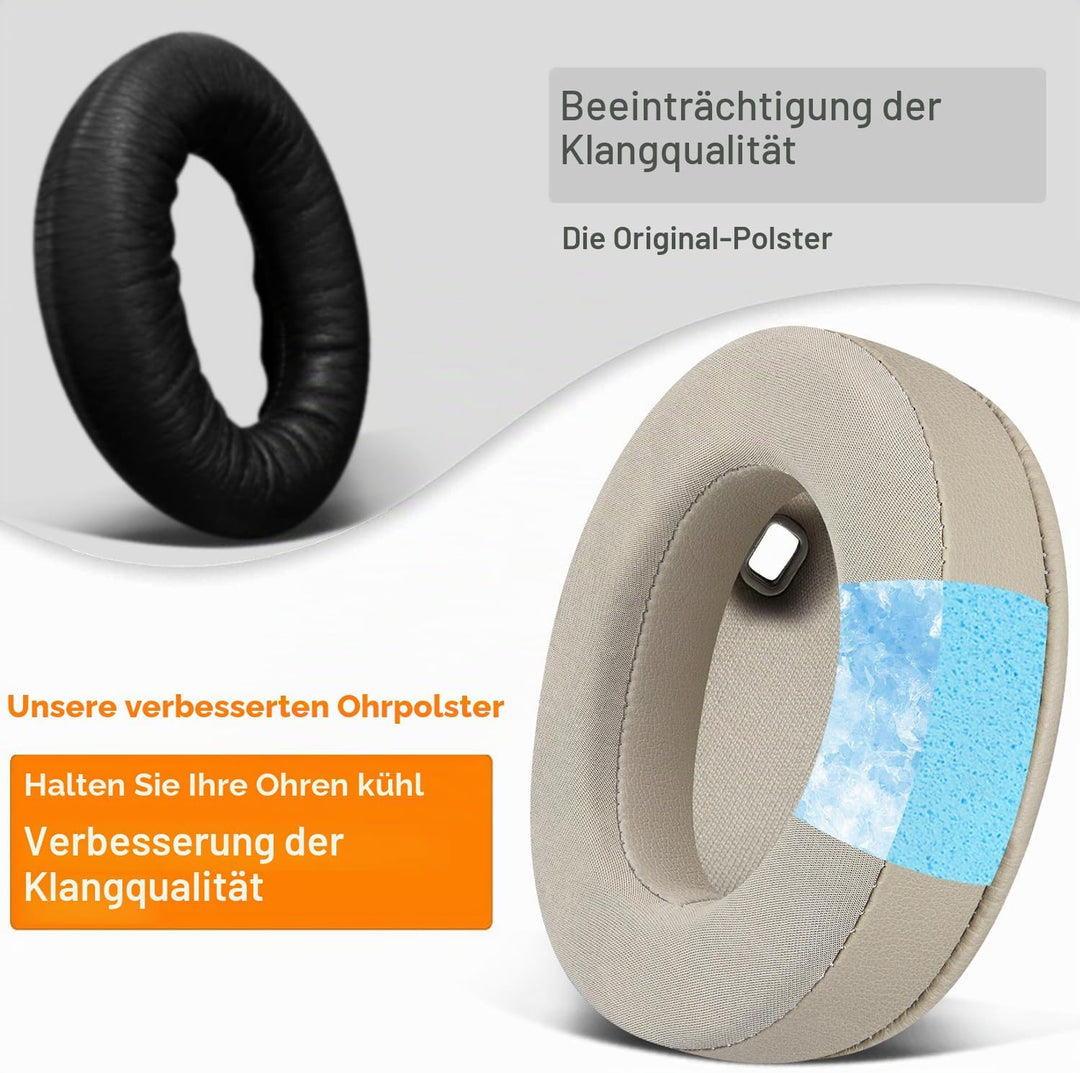 SOULWIT Kühlgel Ersatzpolster Ersatz Ohrpolster für Sony WH-1000XM4 (WH1000XM4) Kopfhörer, Ohrpolste