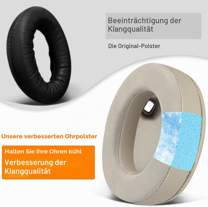 SOULWIT Kühlgel Ersatzpolster Ersatz Ohrpolster für Sony WH-1000XM4 (WH1000XM4) Kopfhörer, Ohrpolste