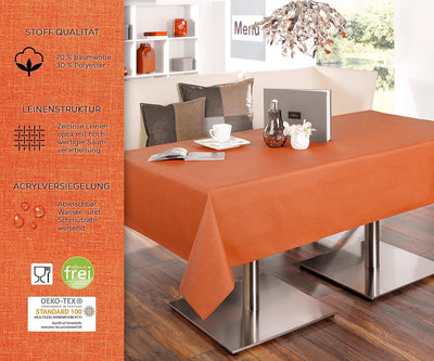 BEAUTEX Tischdecke Tischläufer Leinen Struktur, abwischbar schmutzabweisend, Baumwolle, Farbe und Gr