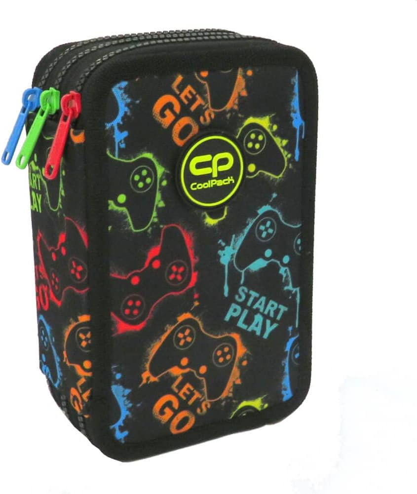 CoolPack XXL Federtasche, federmäppchen Junge, Federmappe Federmäppchen gross 44-teilig mit Aufnäher