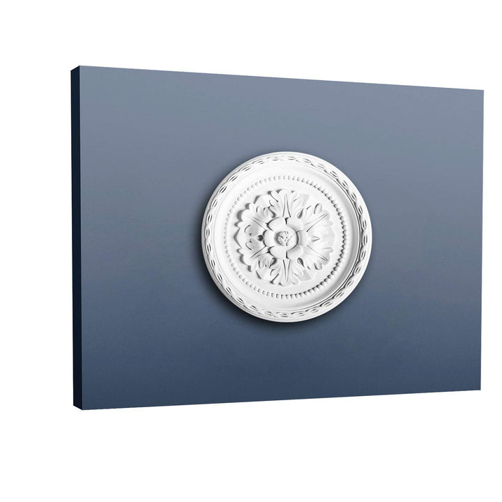 Rosette Stuck Orac Decor R13 LUXXUS Deckenrosette Decken Stuckrosette Blätter Dekor klassisch weiss