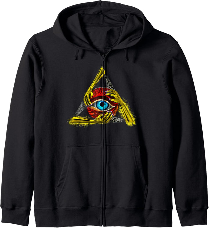 Illuminati Auge der Vorsehung Freimaurer Pyramide Symbolik Kapuzenjacke