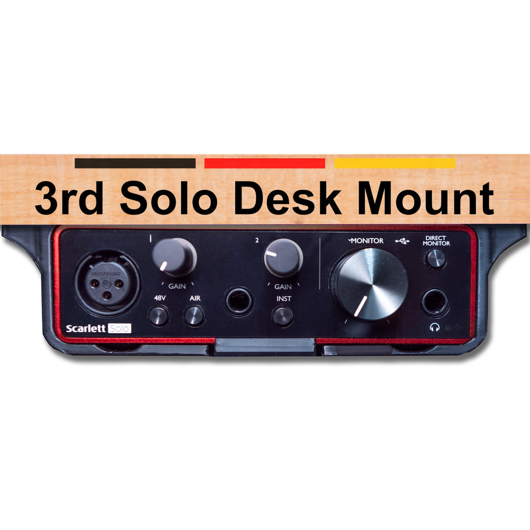 Tischhalterung für Focusrite Scarlett Solo 3rd Gen Audio-Interface, Desk Mount, Under Desk Mount, Sc