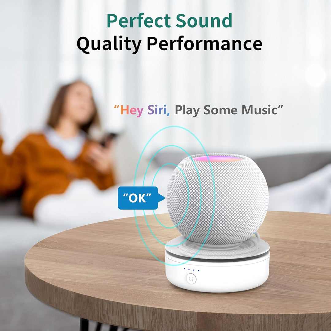 PlusAcc Akku Kompatibel mit HomePod Mini - Tragbare Ladestation Batterie Ständer Home Pod Mini Zubeh