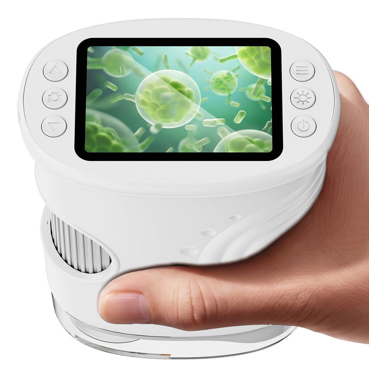 Digitales Mikroskop für Kinder, 1000X, Foto &amp; Video (Weiss), Weiss