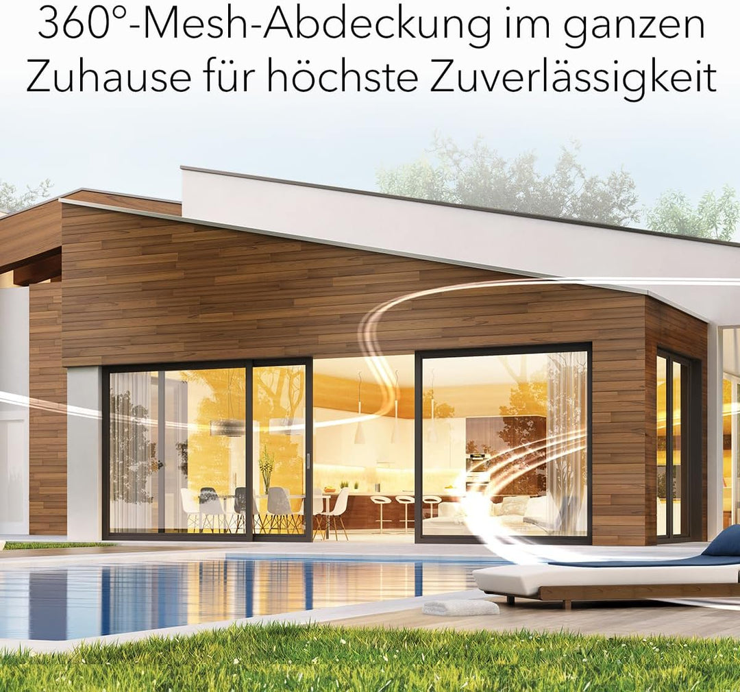 NETGEAR Orbi 770-Serie Tri-Band WiFi 7-Mesh-Netzwerksystem (RBE773) Router mit 2 Satelliten-Repeater