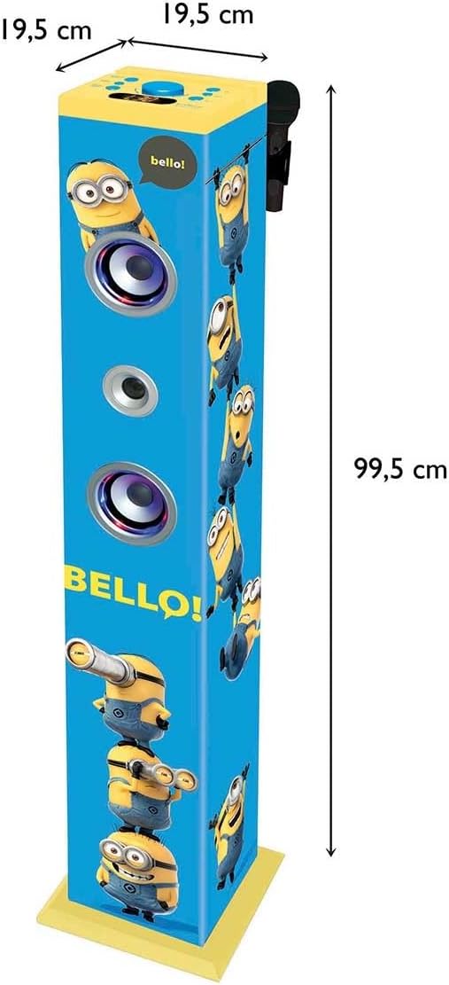 Lexibook, Ich - Einfach unverbesserlich Minions, Bluetooth Sound & Light Tower, 2 x 20 Watt Musiklei