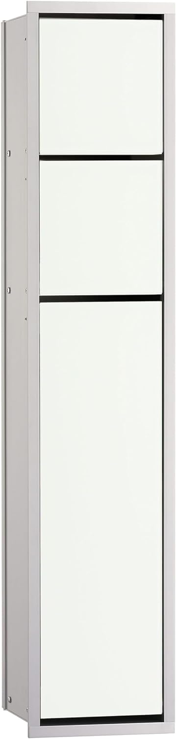 emco ASIS 150 Unterputz-Schrankmodul, Badezimmerschrank als Toilettenpapierhalter & Klobürstenhalter