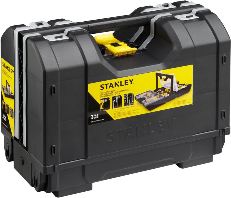 Stanley 3-in-1 Werkzeugkoffer (31,2 x 23,4 x 42,6 cm für Hand-, Elektrowerkzeuge und Zubehör, Innent