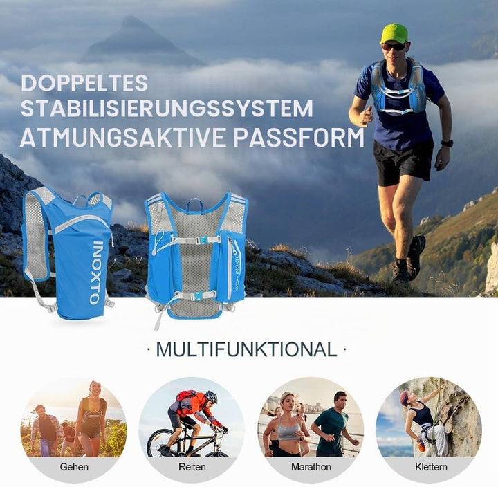 INOXTO Sport Wasserbeutel Weste Mit 1.5l Trinkblasen Running Weste Rucksack FüR Outdoor Wandern Trai