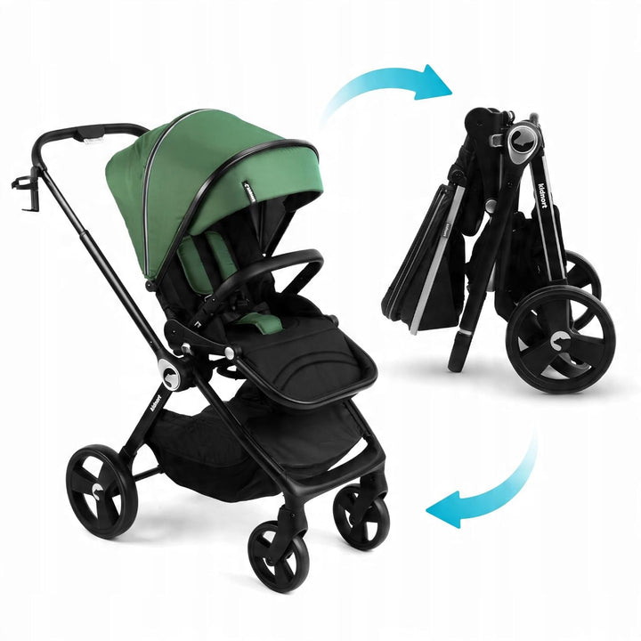 Isbjörn Buggy Kinderwagen ab Geburt bis 22 kg – wendbarer Sitz, 360° Räder, Liegefunktion &amp; Fussstüt