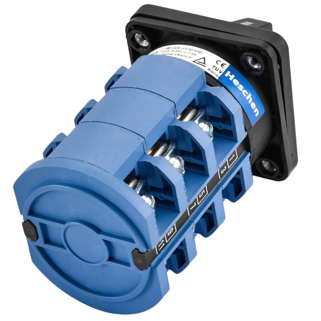 Heschen Universal-Rotationsschalter SZW26-63/D303.3, 660V 63A, Ein-/Aus-Schalter, 3 Phasen, 12 Klemm