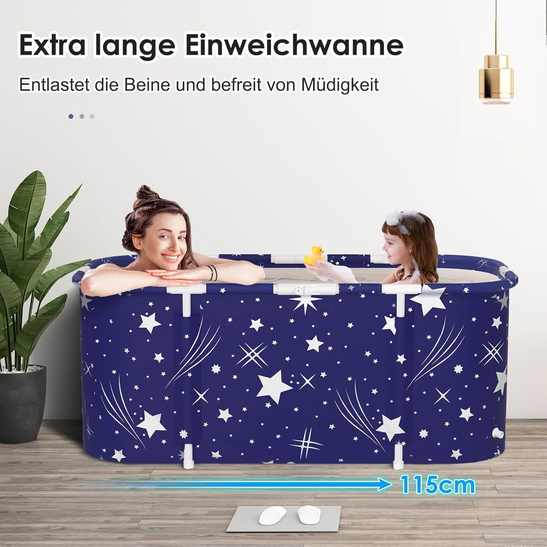 Badewanne Zusammenklappbare Badewanne Ideale Familienbadewanne Gartenpool für Kinder Leicht zu monti