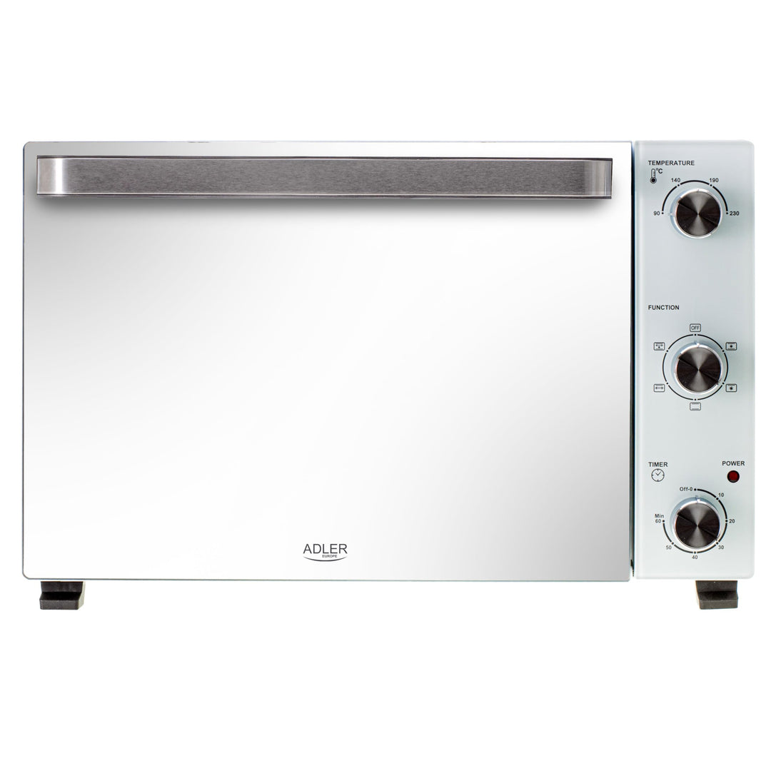 Adler Elektrischer Ofen, 48 l, AD 6027, 60 Minuten Timer, Temperaturregelung 90-230 °C, mehrere Funk