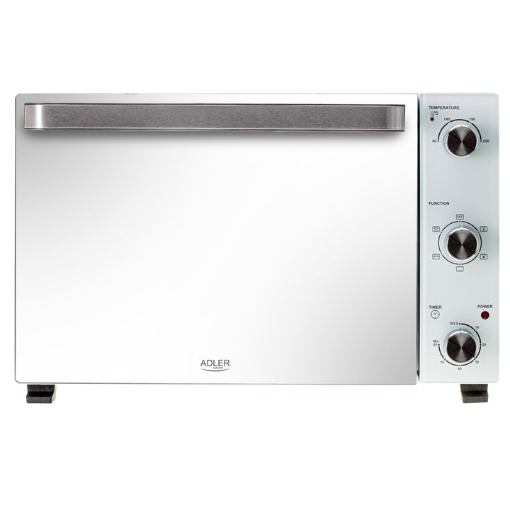 Adler Elektrischer Ofen, 48 l, AD 6027, 60 Minuten Timer, Temperaturregelung 90-230 °C, mehrere Funk