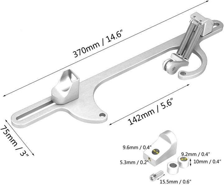 Vergaserhalterung, Billet-Aluminium-Gaszug-Vergaserhalterung für Holley-Vergaser der Serien 4150 und