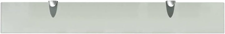 vidaXL Glasregal 70x10cm 8mm Wandregal Glasboden Glasablage Badregal Regal 70 x 10 cm Weiss, 70 x 10
