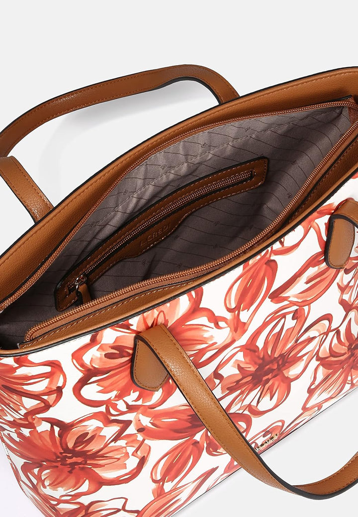 L. CREDI Handtasche Jasmin mit Label-Applikationen Damen Einheitsgrösse Pumpkin, Einheitsgrösse Pump