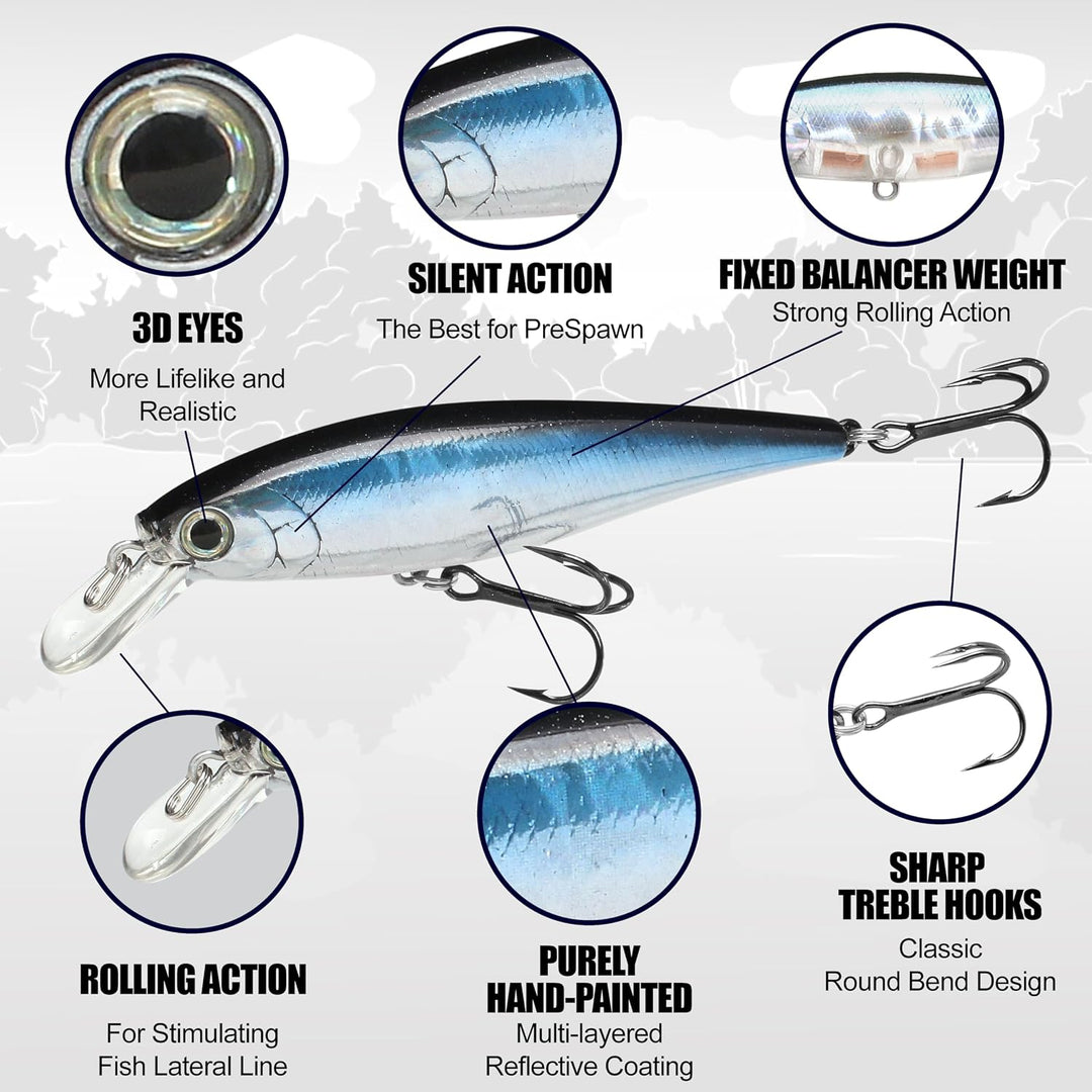Lucky Craft Pointer 78mm Köder Pearl Threadfin Shad, Pearl Threadfin Shad