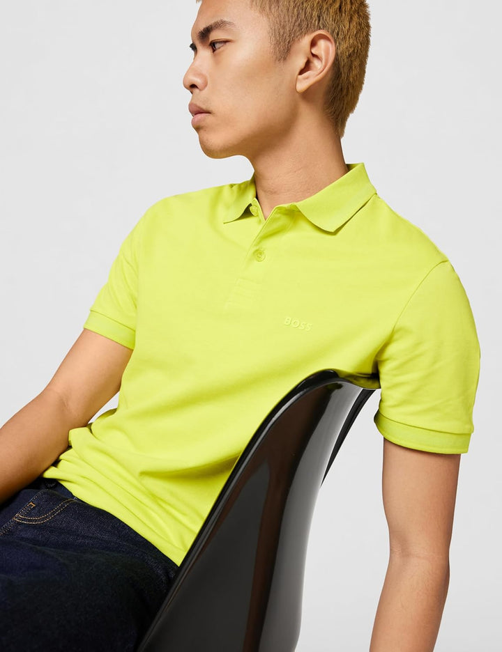 BOSS Herren Pio 1 10256488 01 Polo (1er Pack) M 732bright Yellow, M 732bright Yellow