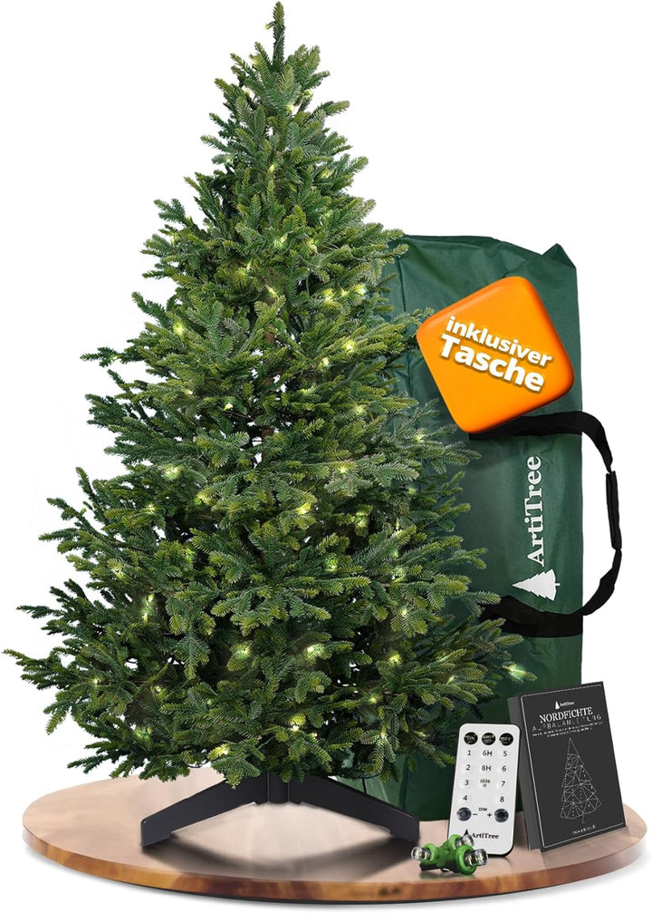 Weihnachtsbaum künstlich [100% Spritzguss] - Naturgetreuer Tannenbaum mit Stabiler Spitze | Premium