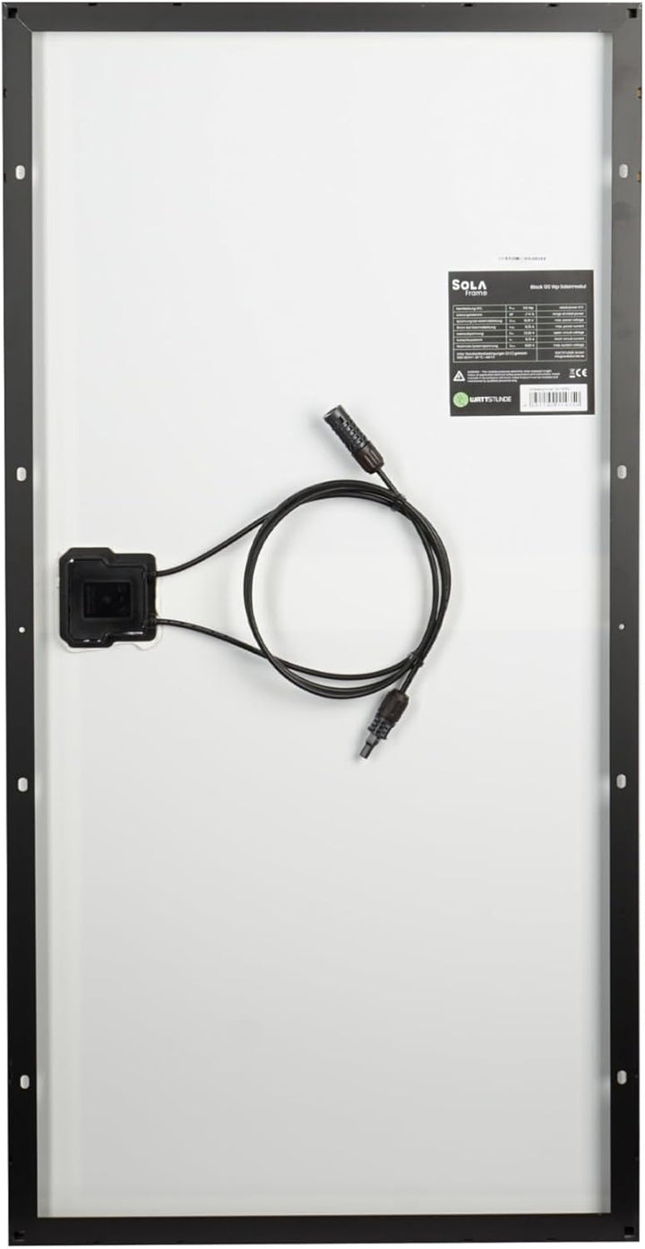 SOLA Frame Black Wohnmobil Komplettset mit Haltespoiler und Laderegler 240 W weiss Weiss 240 W, Wei&