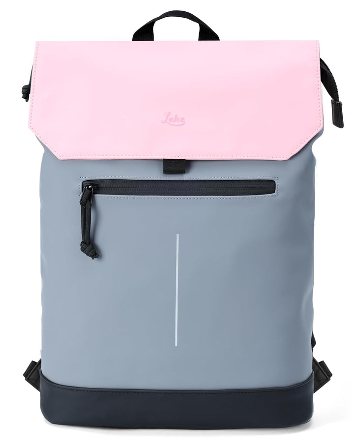 Rucksack Damen & Herren, Mattleder Tagesrucksack mit 15,6" Laptopfach, Eleganter City und Business B