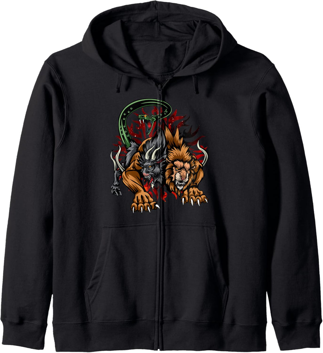 Chimäre Antike griechische Mythologie Götter und Ungeheuer Kapuzenjacke