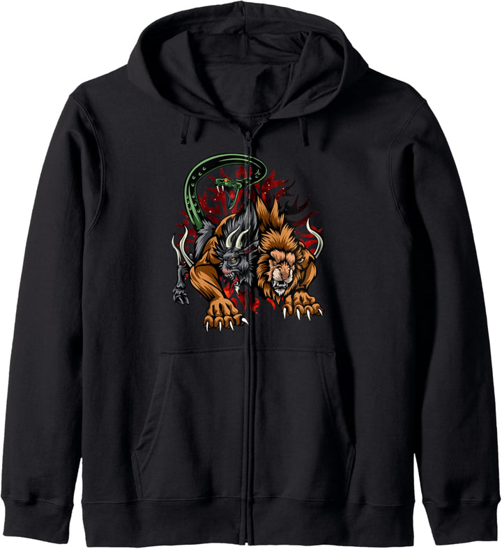 Chimäre Antike griechische Mythologie Götter und Ungeheuer Kapuzenjacke