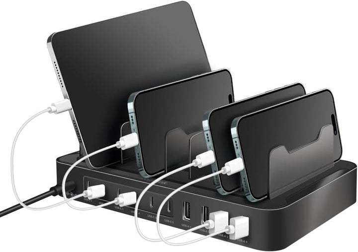 LogiLink PA0327 - USB-C Ladestation mit 4X USB-A &amp; 6X USB-C, PD 3.0 (PowerDelivery) &amp; QC 3.0 (QuickC