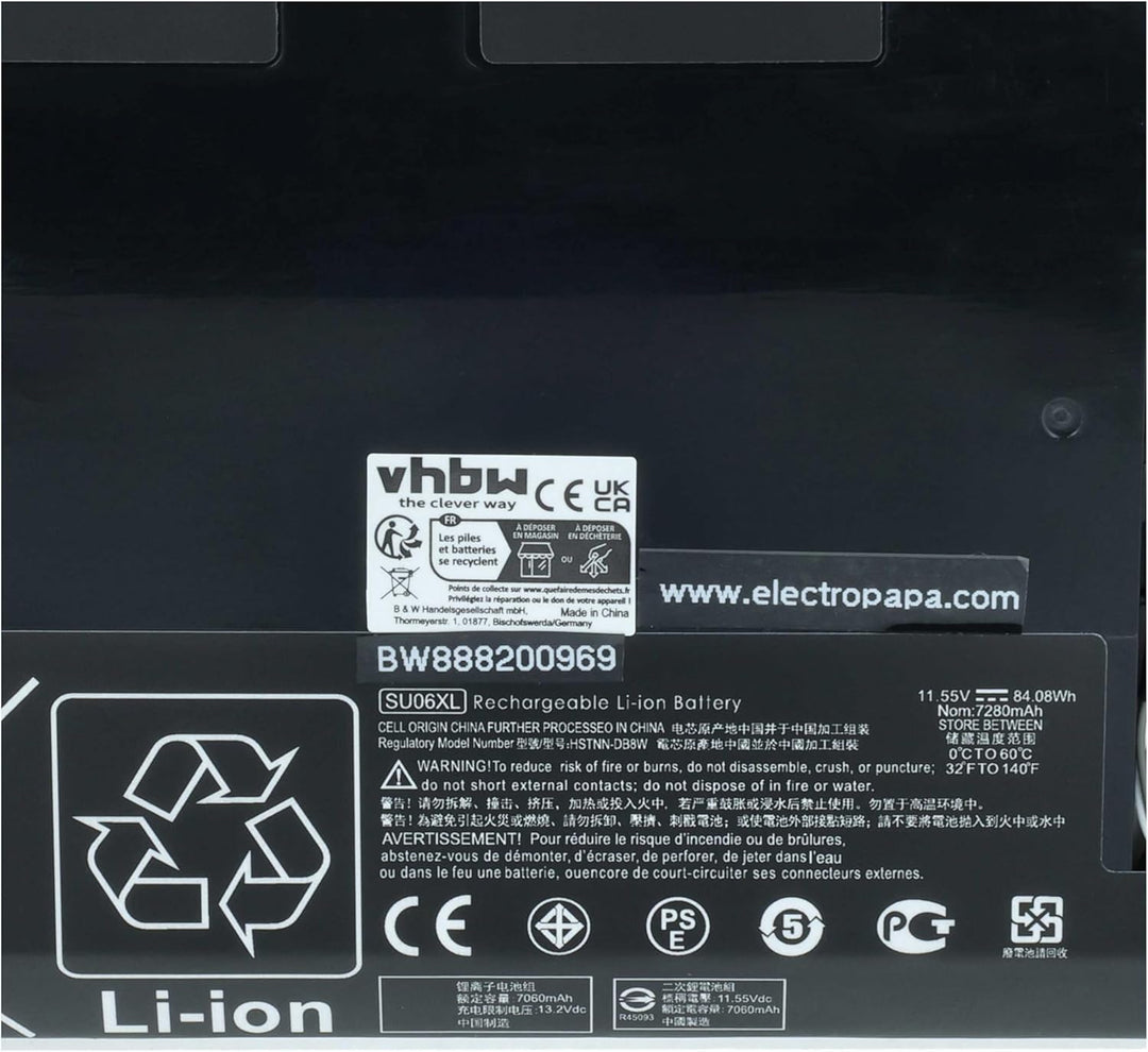 vhbw Akku kompatibel mit HP Spectre x360 15-DF0007NA, 15-DF0007TX, 15-DF0008CA, 15-DF0008NC, 15-DF00