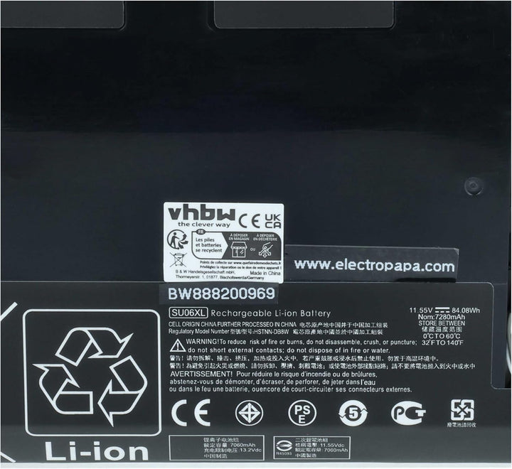 vhbw Akku kompatibel mit HP Spectre x360 15-DF0007NA, 15-DF0007TX, 15-DF0008CA, 15-DF0008NC, 15-DF00