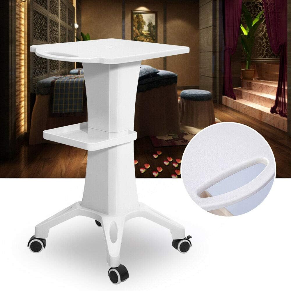 Futchoy Kosmetikstudio Beauty Wagen Weiss Kosmetikwagen Gerätewagen Arbeitswagen Trolley 2-lagiges m