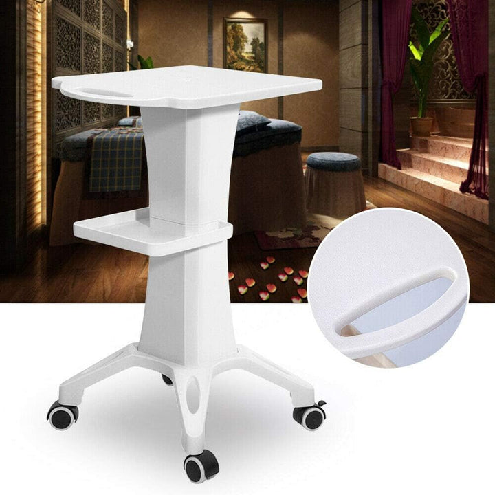 Futchoy Kosmetikstudio Beauty Wagen Weiss Kosmetikwagen Gerätewagen Arbeitswagen Trolley 2-lagiges m
