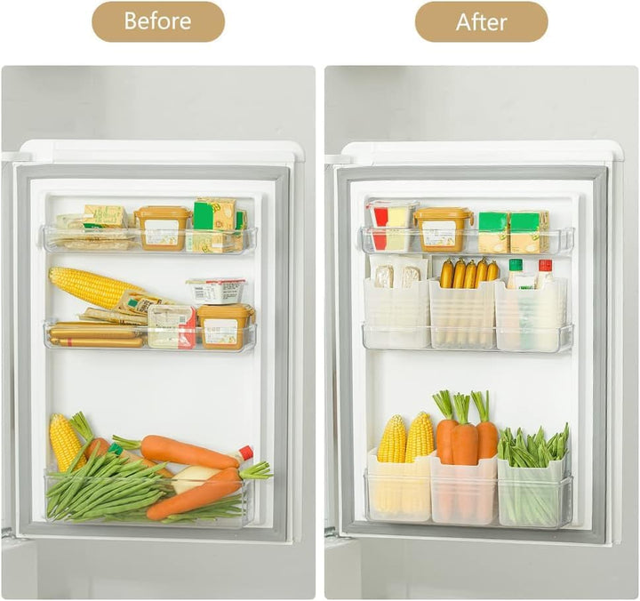 Poeland Kühlschrank-Organizer-Box, Kühlschrank-Seitentür, Aufbewahrungsbehälter, Kunststoff, durchsc