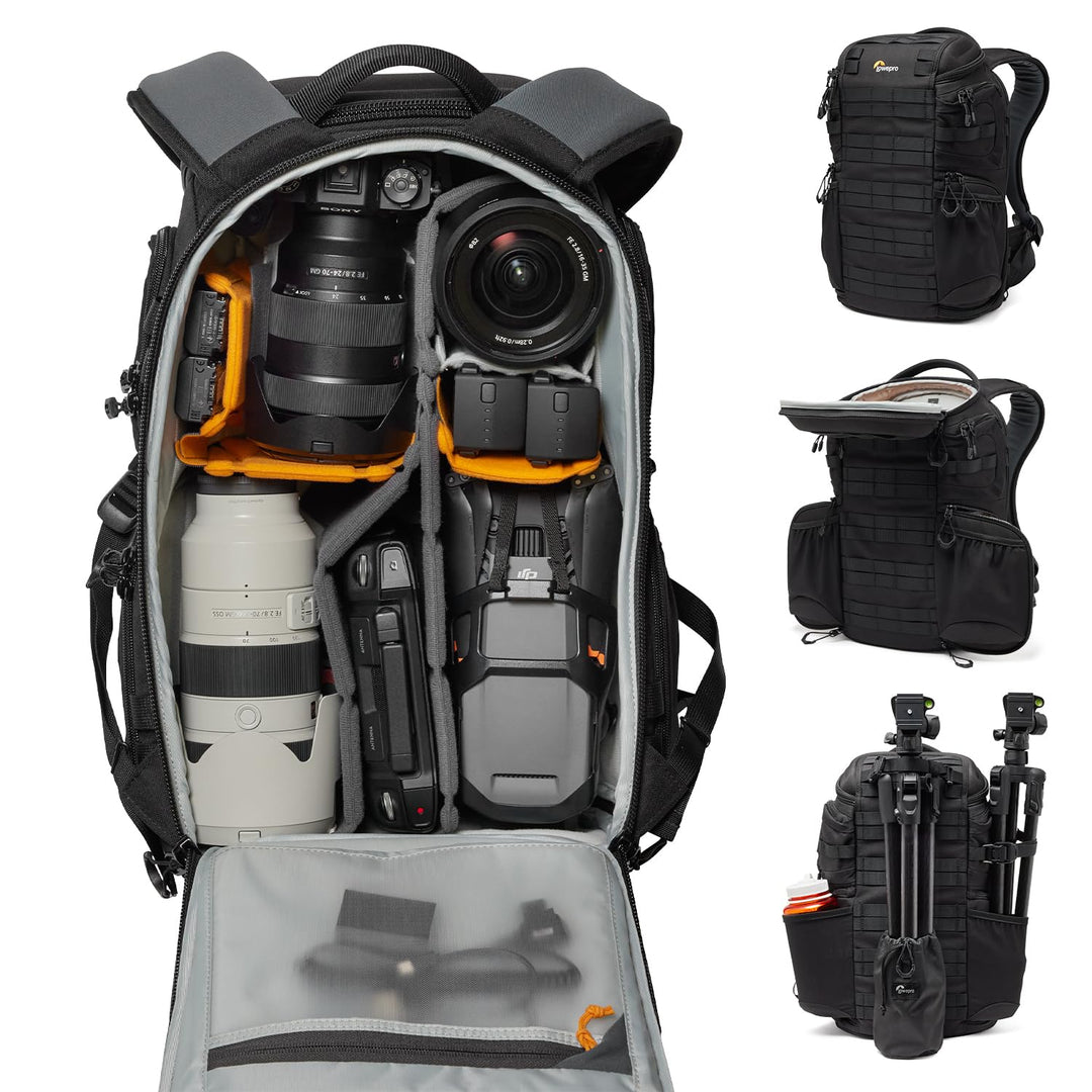 Lowepro ProTactic BP 350 AW III Kamerarucksack, 4 Zugriffspunkte, professionelle Kameratasche, DSLR/