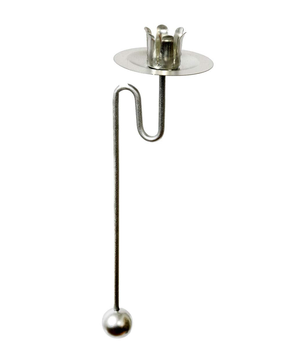 Baumkerzenhalter Balancehalter Pendelhalter für Weihnachtsbaum matt Silber (Silber, 6er)