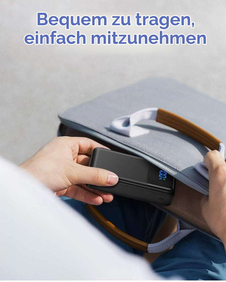 Powerbank 60000mAh Grosse Kapazität, Externer Akku 22,5W Schnellladung Power Bank USB C 4 Ausgängen