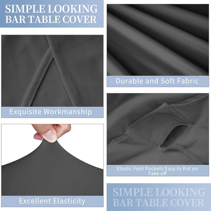 6 Stück stehtisch hussen stehtische Spandex Stretch Tischdecke 80cm, für Bistrotisch Ø 80-85 cm, Für