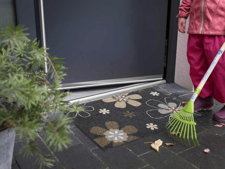 Salonloewe Fussmatte waschbar Florentina 50x75 cm Eingangs-Matte Fussabtreter Blumen Design Sauberla