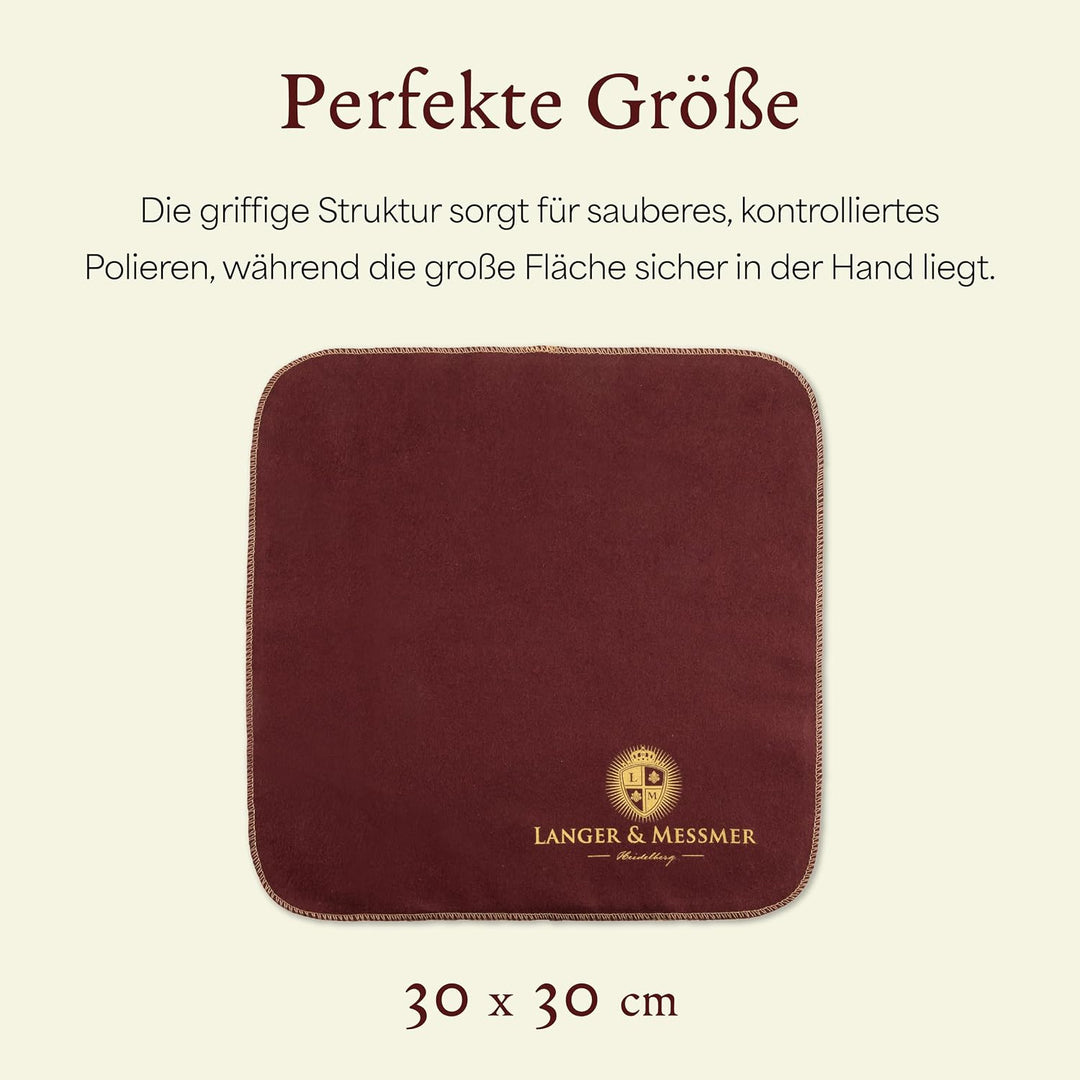 Langer &amp; Messmer Poliertücher für Glattleder aus 100% Baumwolle im praktischen Set - Das Schuhputztu