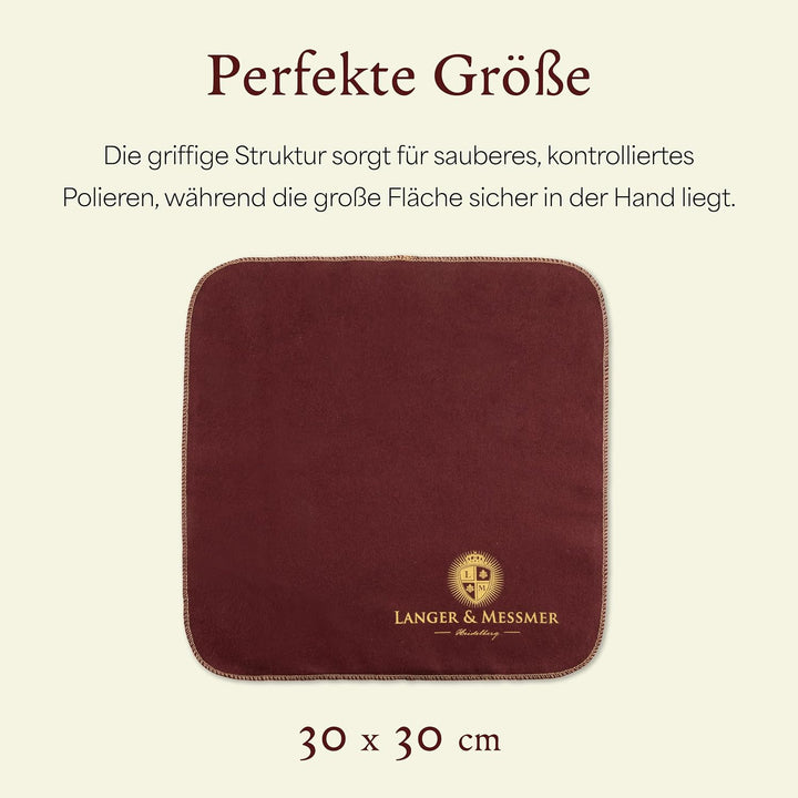 Langer &amp; Messmer Poliertücher für Glattleder aus 100% Baumwolle im praktischen Set - Das Schuhputztu