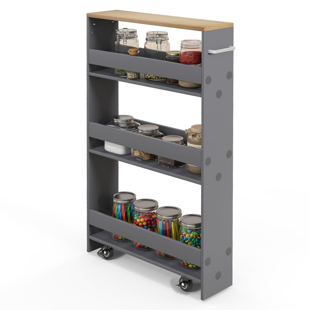 GIANTEX Nischenregal 13cm breit, Küchenregal Küchenschrank Küchenwagen schmal, Nischenschrank Nische