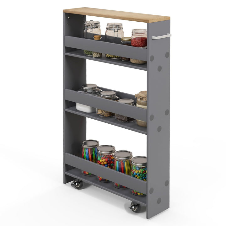 GIANTEX Nischenregal 13cm breit, Küchenregal Küchenschrank Küchenwagen schmal, Nischenschrank Nische