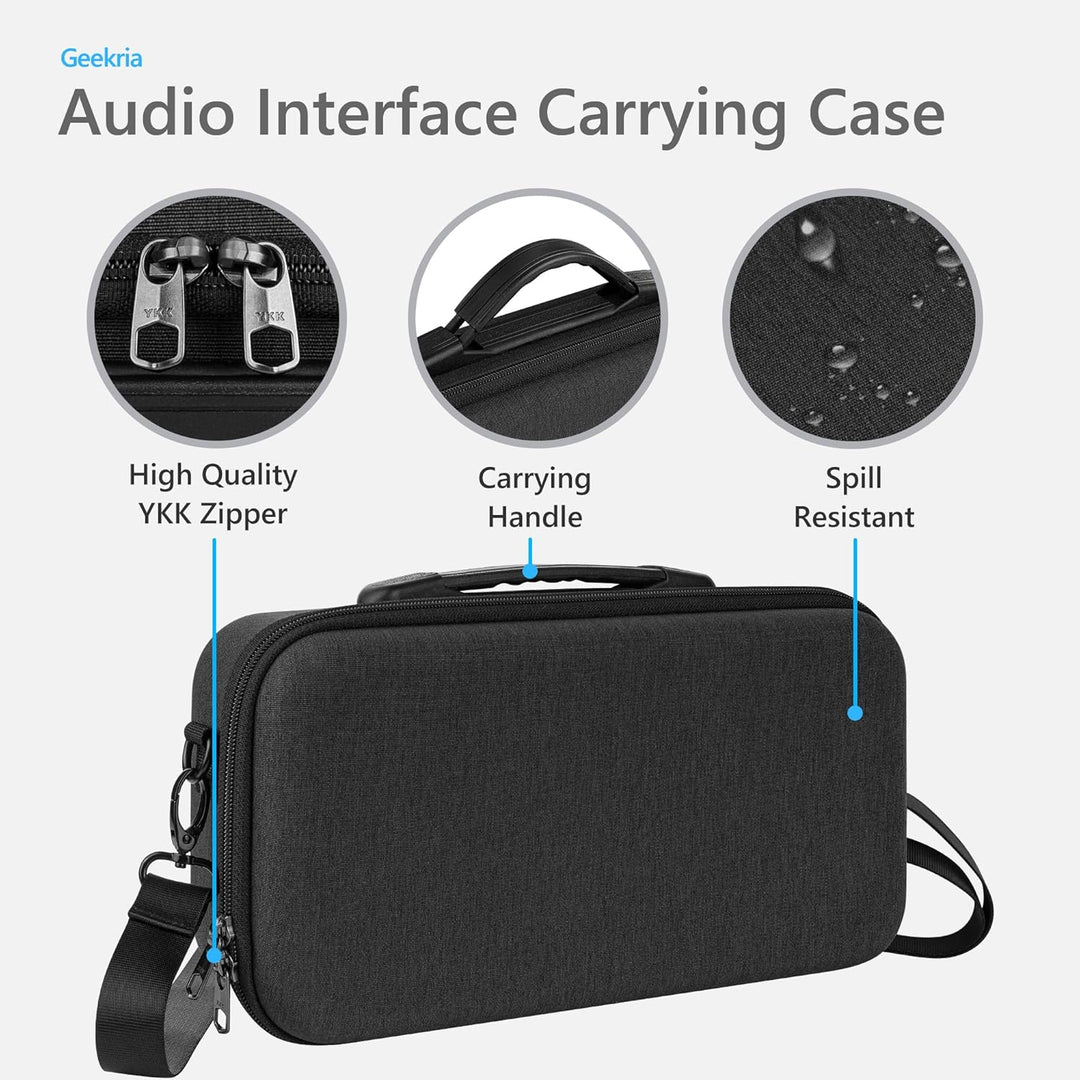 GEEKRIA Tragetasche für Audio-Interface, Hartschalen-Reisetasche, kompatibel mit Motu M2/M4, M-Audio