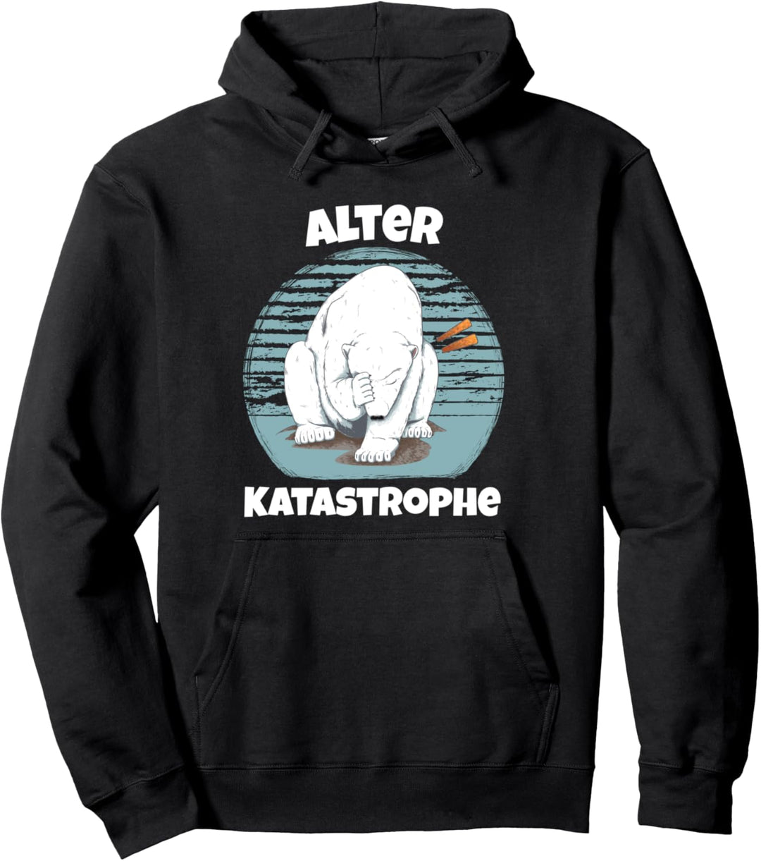 Facepalm Meme Bär Eisbär Nordpol Alter Katastrophe Umwelt Pullover Hoodie