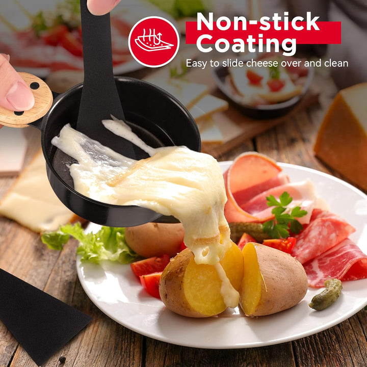 ipow 2er Set Mini Raclette Grill, Racletteofen Set antihaftbeschicht Kerzenraclette für Teelichter,