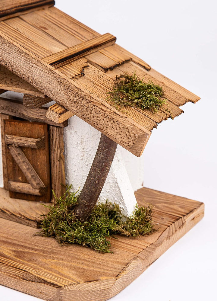 Weihnachtskrippe W16 aus Holz Krippe Weihnachtskrippen Stall Krippen