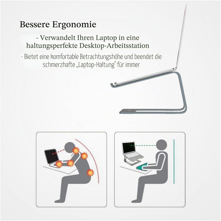 BoYata Laptop Ständer, Ergonomisch Aluminium Notebook Ständer, Tragbarer Belüfteter Laptop Halterung